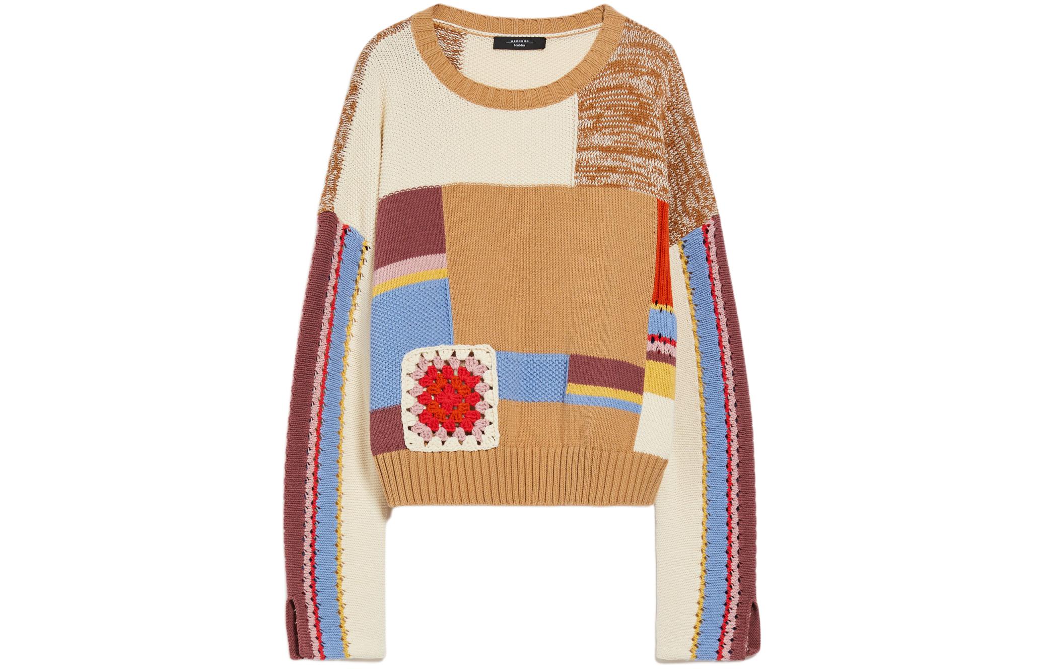 

Коллекция Padana Свитер из хлопка в технике пэчворк Женский Многоцветный WEEKEND MaxMara