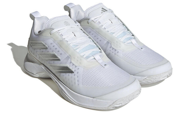 Кроссовки (WMNS) Adidas Avacourt Tennis Shoes 'Cloud White Silver Metallic', белый — фото 3