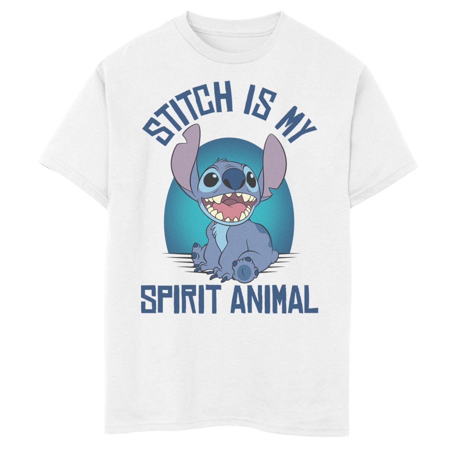 

Футболка Disney's Lilo & Stitch для мальчиков 8–20 Is My Spirit в полоску с портретом и рисунком животных Disney