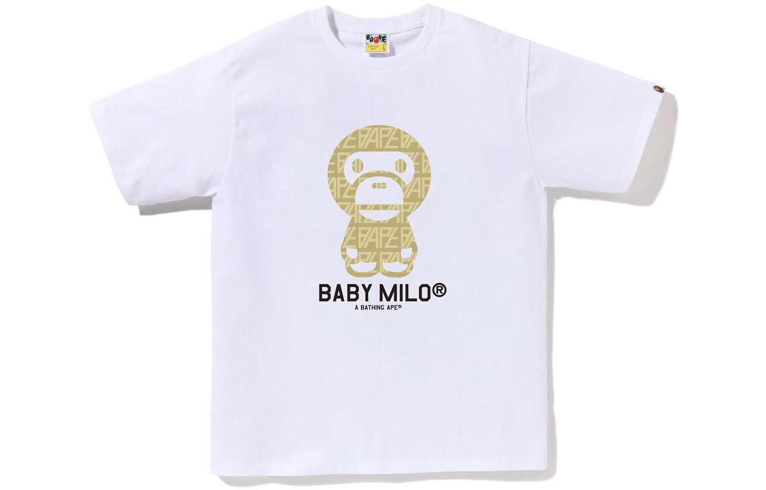

Футболка Baby Milo с монограммой и логотипом BAPE A Bathing Ape, черный/желтый