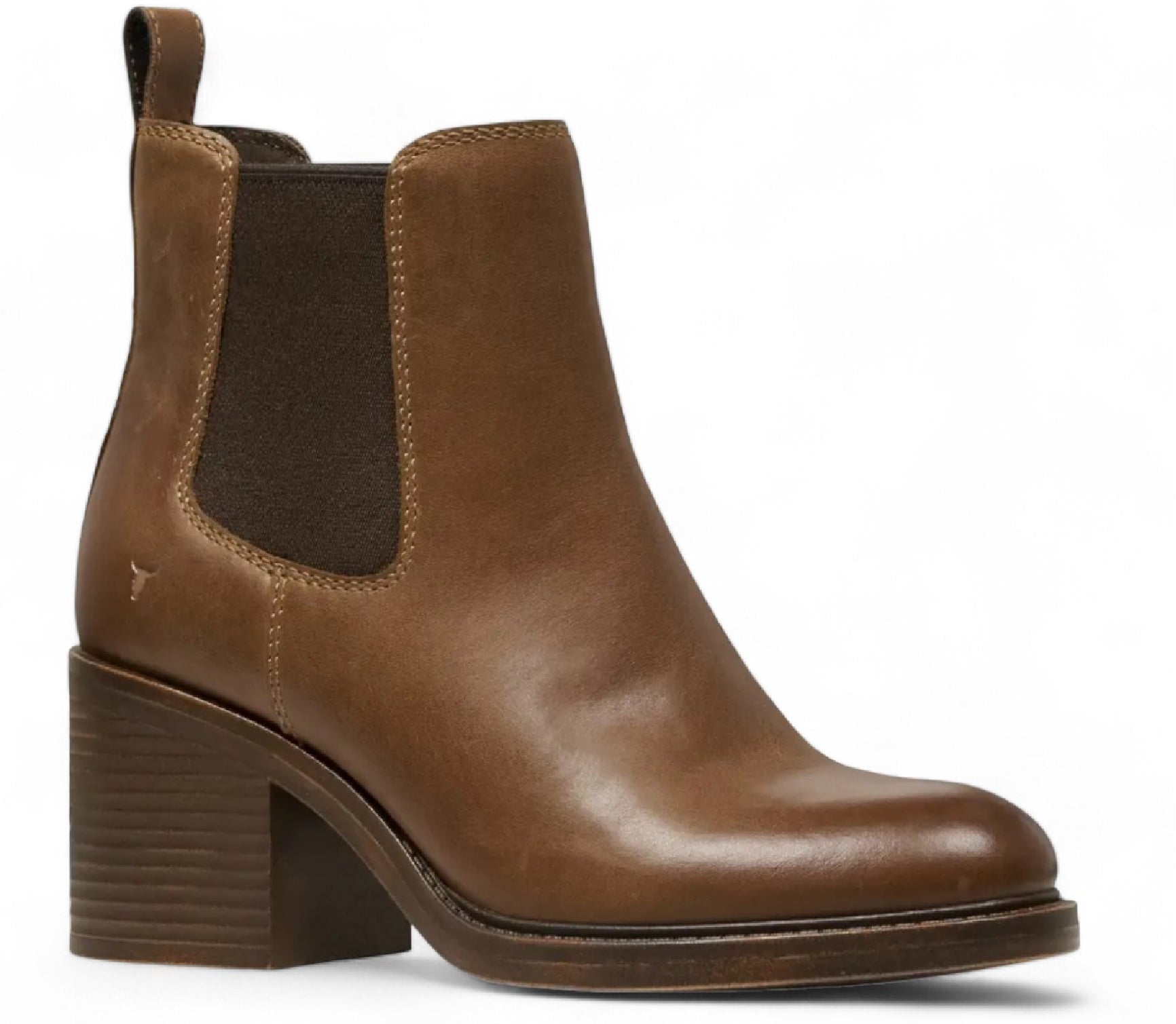 Varsity - женские кожаные челси на квадратном каблуке Windsorsmith, Tan — фото 2