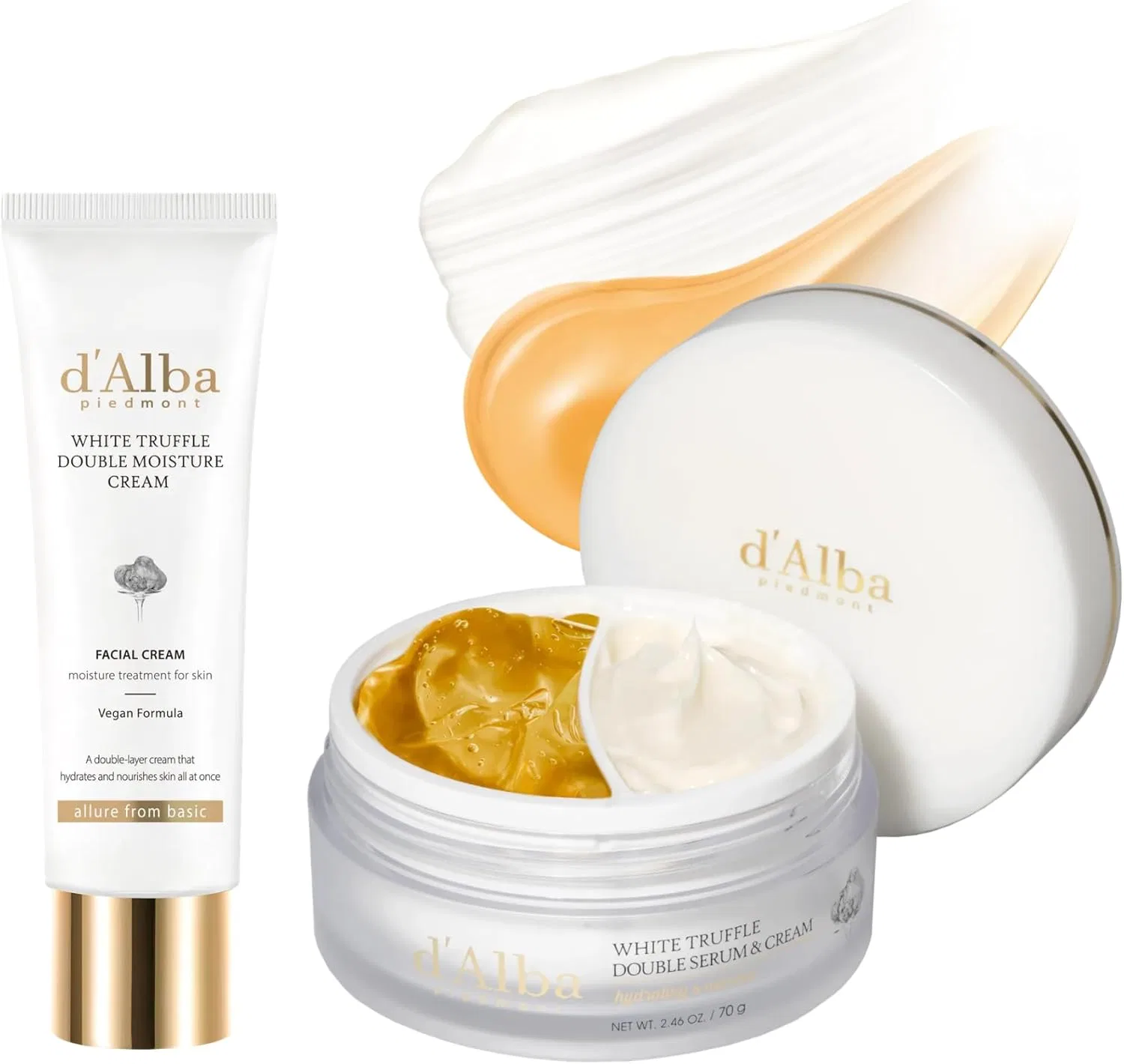 Набор косметики d'Alba Piedmont White Truffle Double Serum и Крем, 70 г + 60 мл