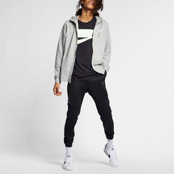 Куртка Nike Sportswear Club French Terry Full House Hoodie gray, серый — фото 3