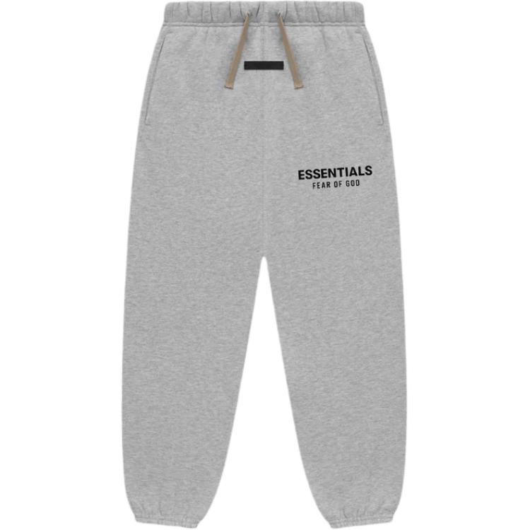 Fear Of God Essentials Детские вязаные спортивные штаны из флиса, базовый цвет, светло-серый/светло-серый меланж — фото 3