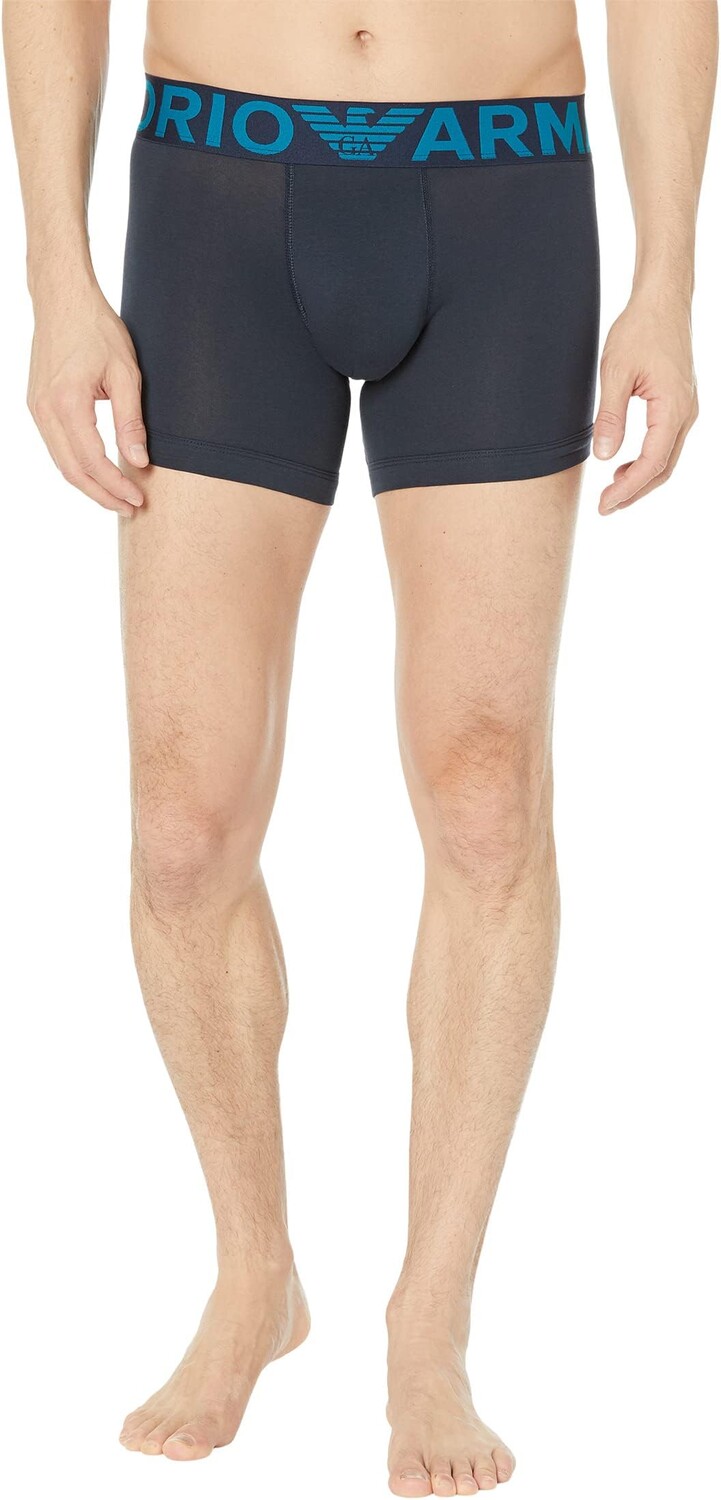 

Боксеры Emporio Armani Megalogo Boxer Brief, цвет Marine