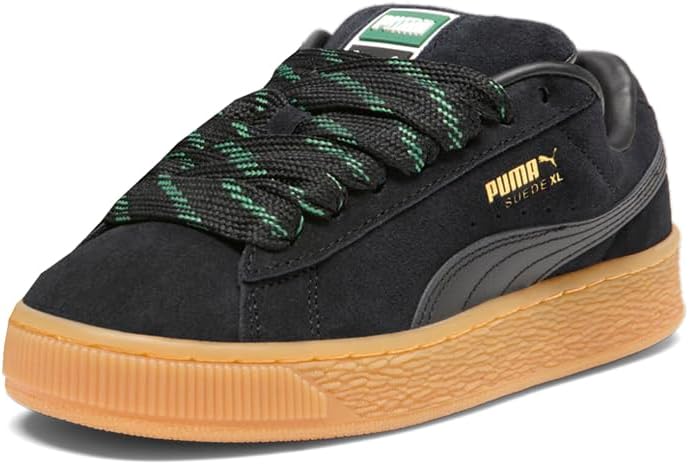 Кроссовки Puma Unisex-Child Suede XL (Little Kid), белый/черный — фото 2