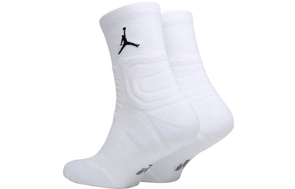 Носки Air Jordan Ultimate Flight 2.0 Flying Man Logo Basketball Training Mid Tops Socks One Pair White, белый — фото 2