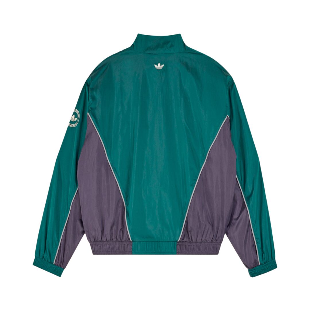Куртка-ветровка SPORTY & RICH FW25 женская Adidas Originals, темно-зеленый/фиолетовый — фото 3