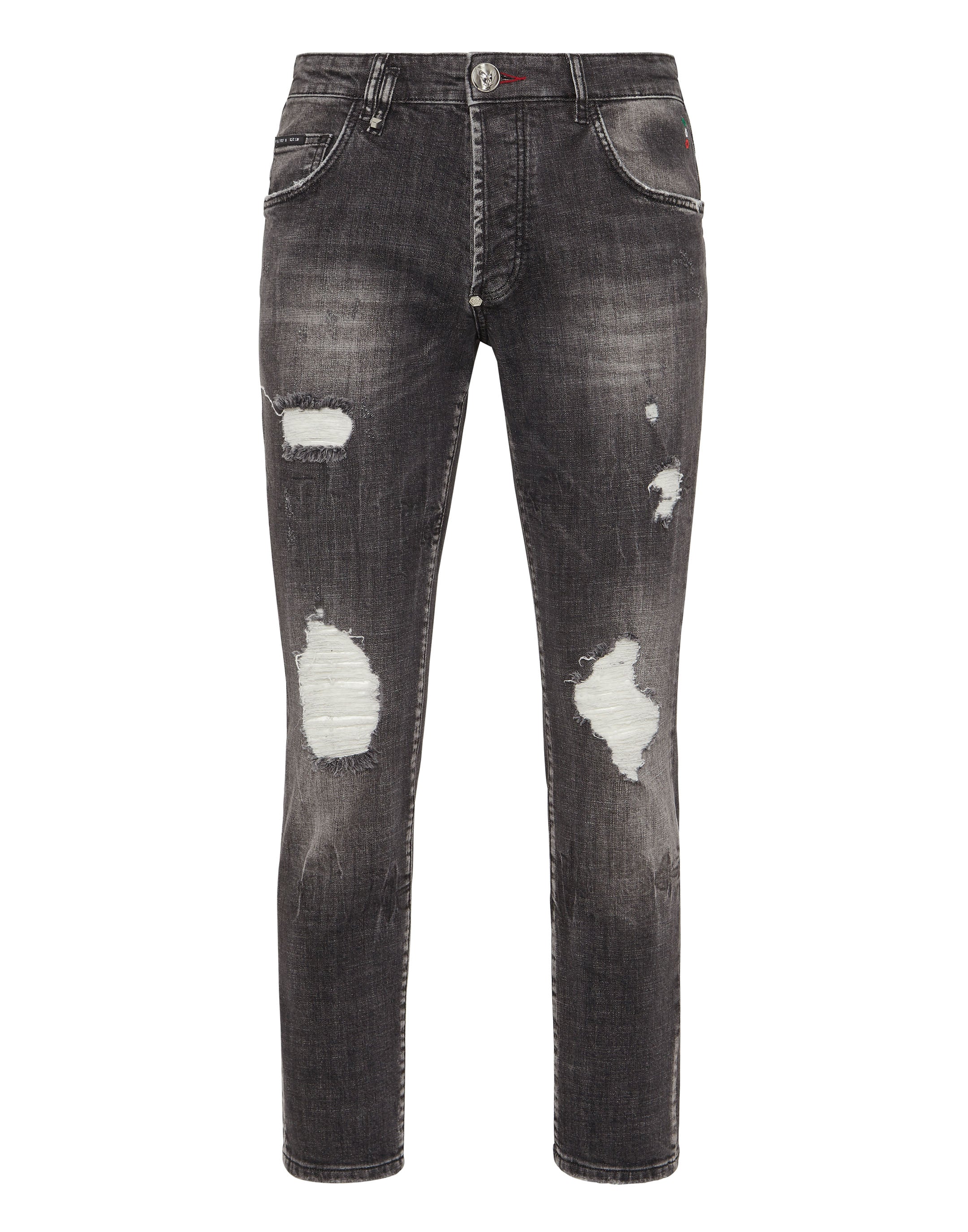 

Джинсовые брюки Skinny Fit Lion Circus PHILIPP PLEIN, цвет full metal