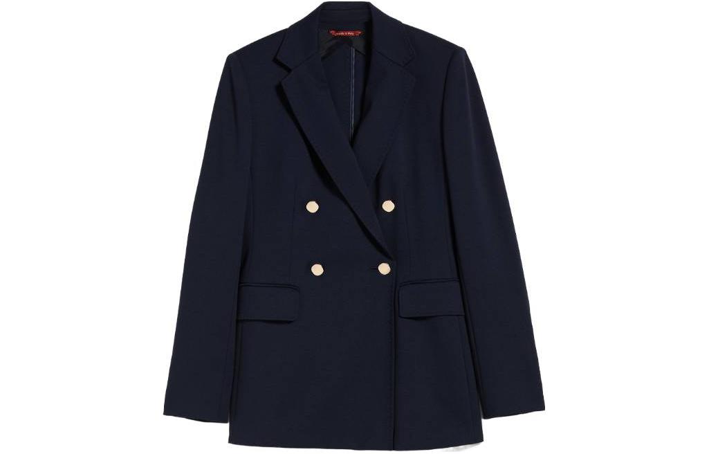 

MaxMara Studio Двубортный джерси жакет Tatiana Collection женский морской синий, Marine Blue