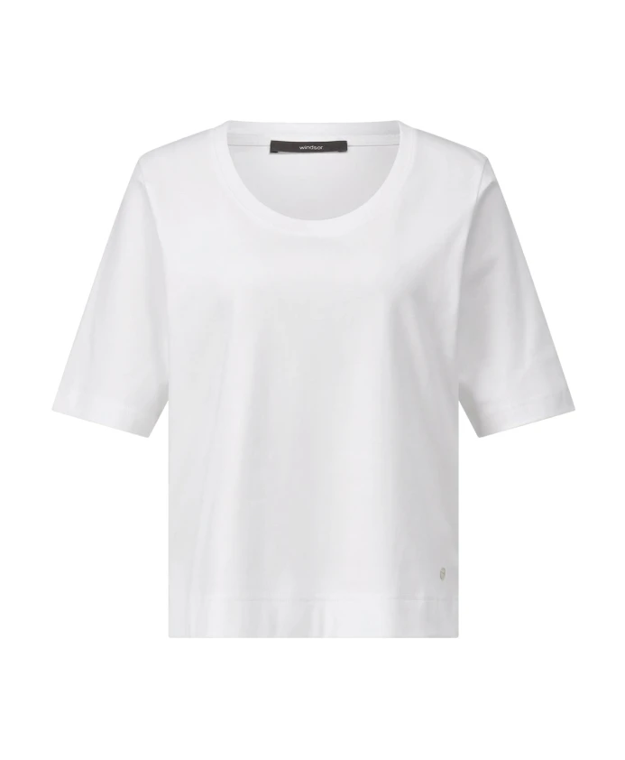 

Хлопковая футболка классического стиля. Windsor, белый