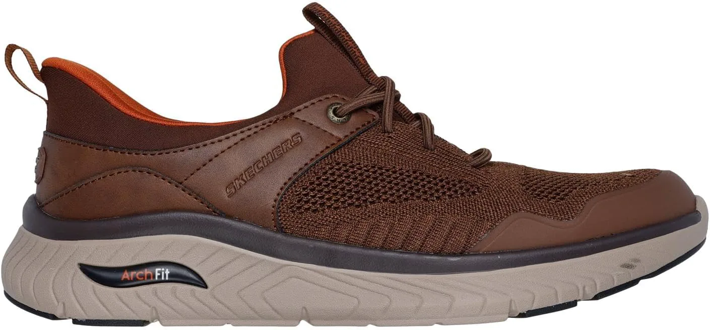 Мужские кроссовки Skechers Arch Fit Crosser - Emeric, коричневый — фото 4