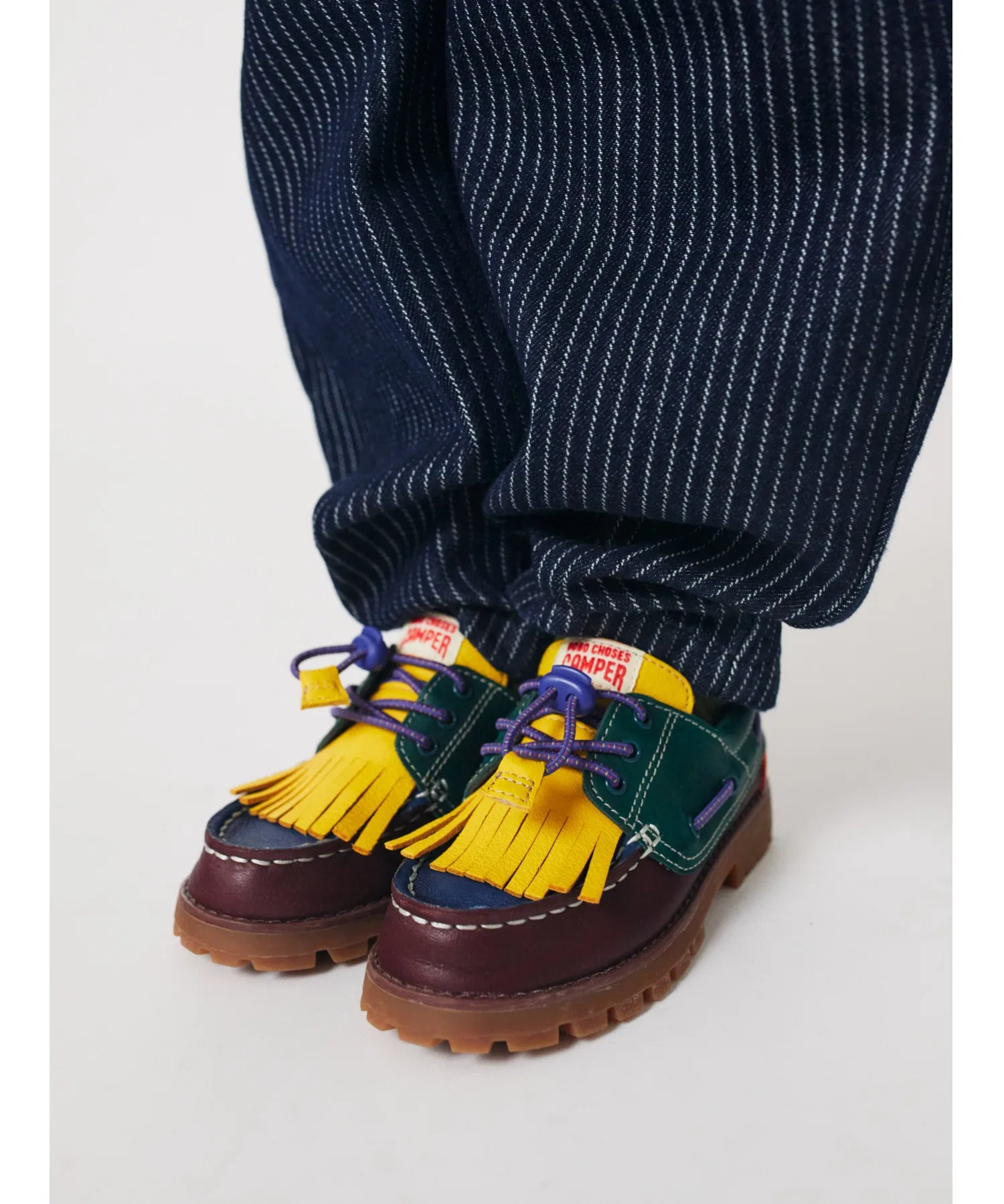 Детские кожаные мокасины BOBO CHOSES x CAMPER Compas nautic