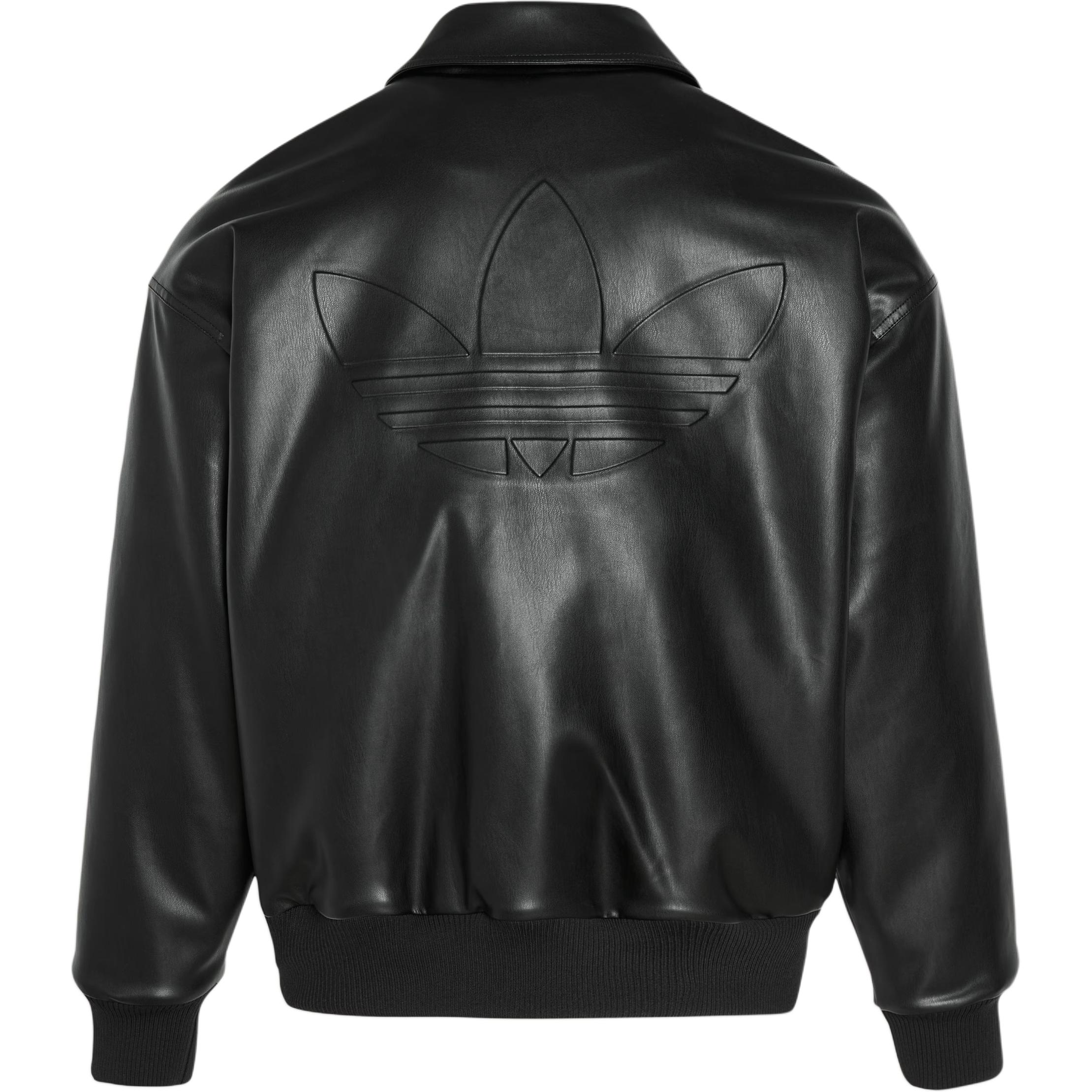 Куртка Sherpa FW25 из искусственной кожи, мужская Adidas Originals, черный — фото 3