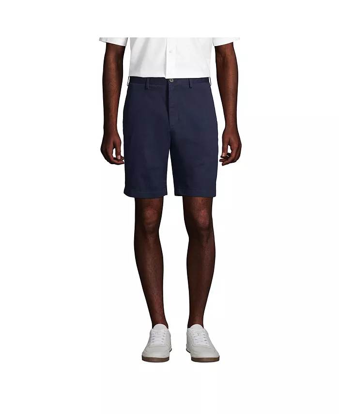 

Мужские классические немнущиеся шорты-чинос Big & Tall Traditional Fit длиной 9 дюймов Lands' End, синий