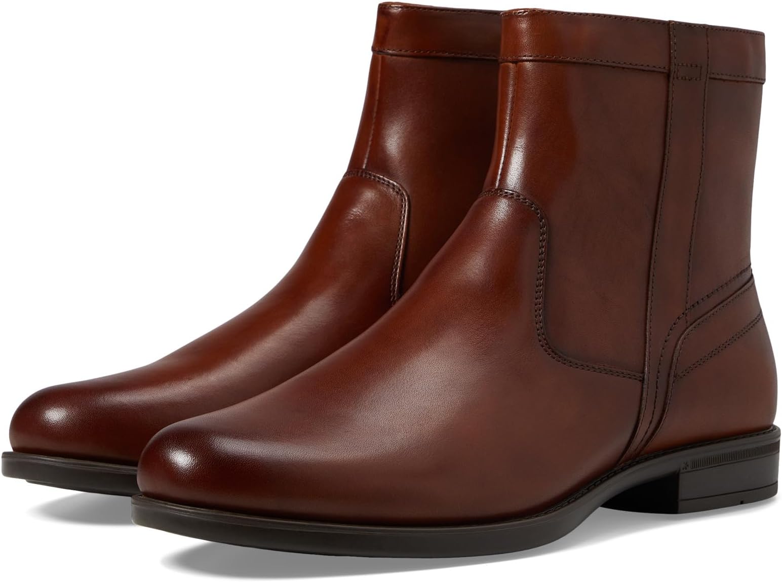 

Ботинки Florsheim Midtown Plain Toe Zipper Boot, цвет Cognac