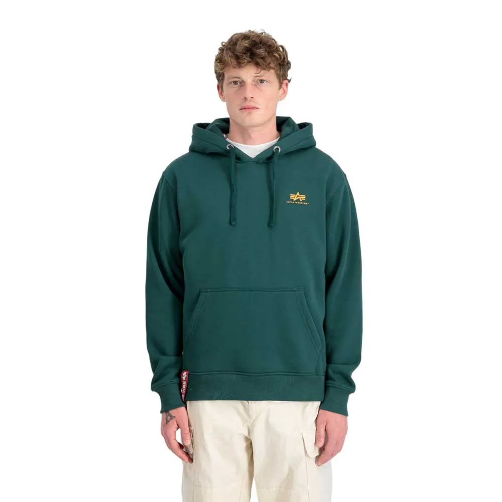 

Худи Alpha Industries Basic Small Logo, зеленый