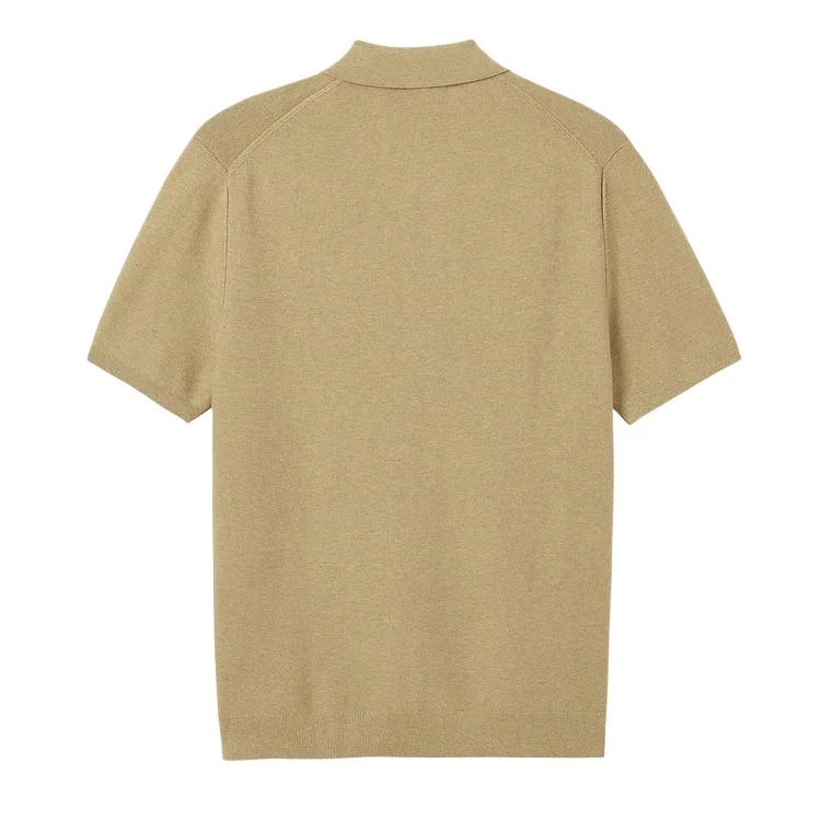 Футболка-поло мужская с воротником, умеренно прямой крой LACOSTE, GE2/Rice Beige Brown — фото 3