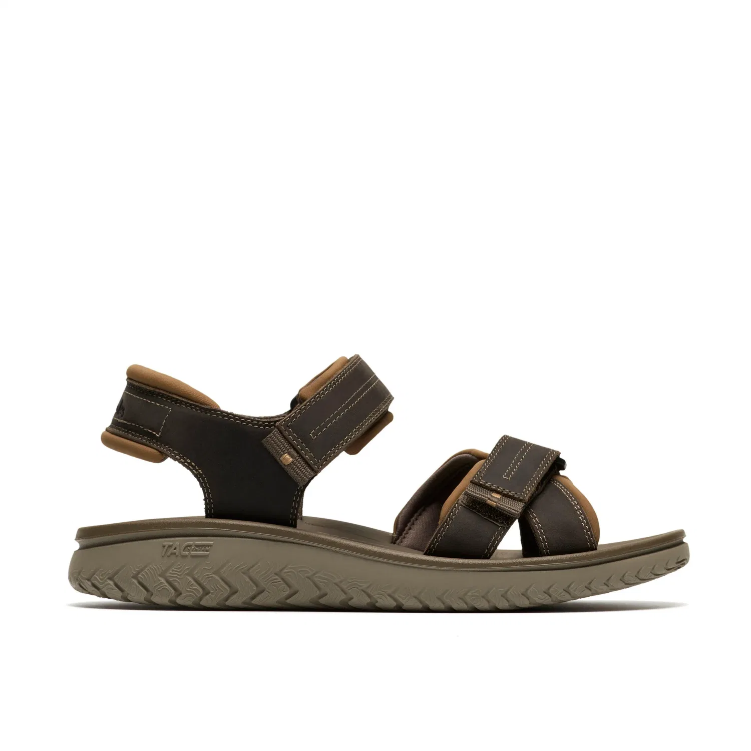 Сандалии Clarks Wesley Shore с кожаным верхом, коричневый