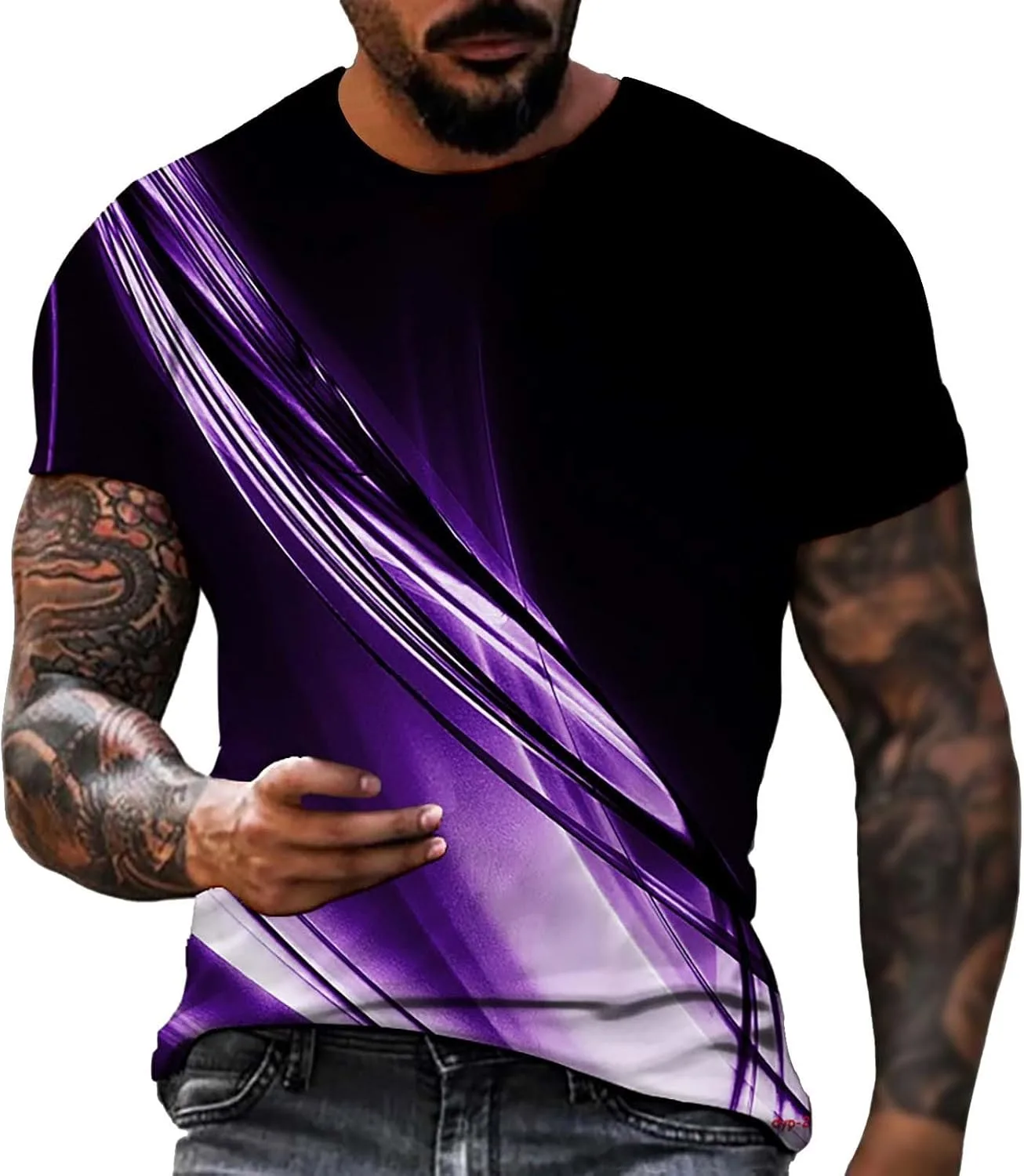 

Мужская футболка с абстрактным принтом, короткий рукав, для стритвира и летнего отдыха