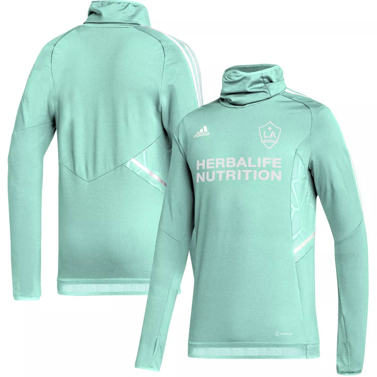 

Мужской/белый теплый топ реглан LA Galaxy AEROREADY adidas