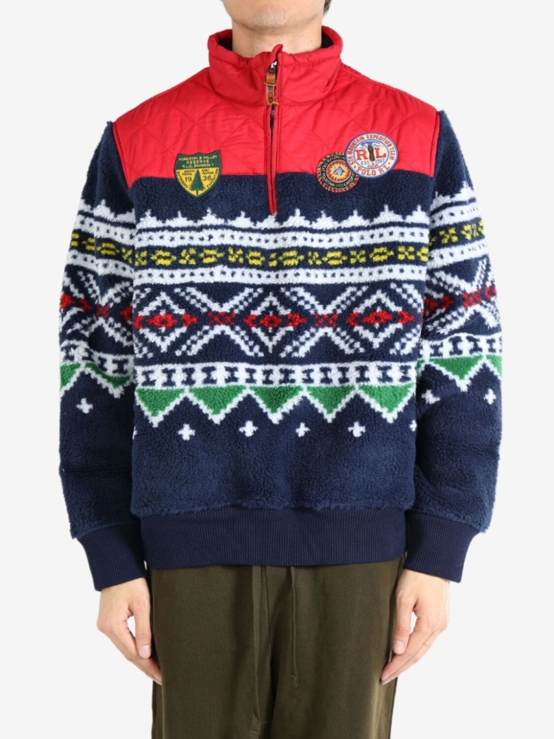 

Свитшот из флиса Polo Ralph Lauren Fair Isle, синий
