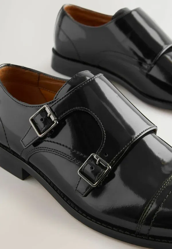 Туфли-монахи Regular fit hi shine double monk shoes, Next, черный — фото 3