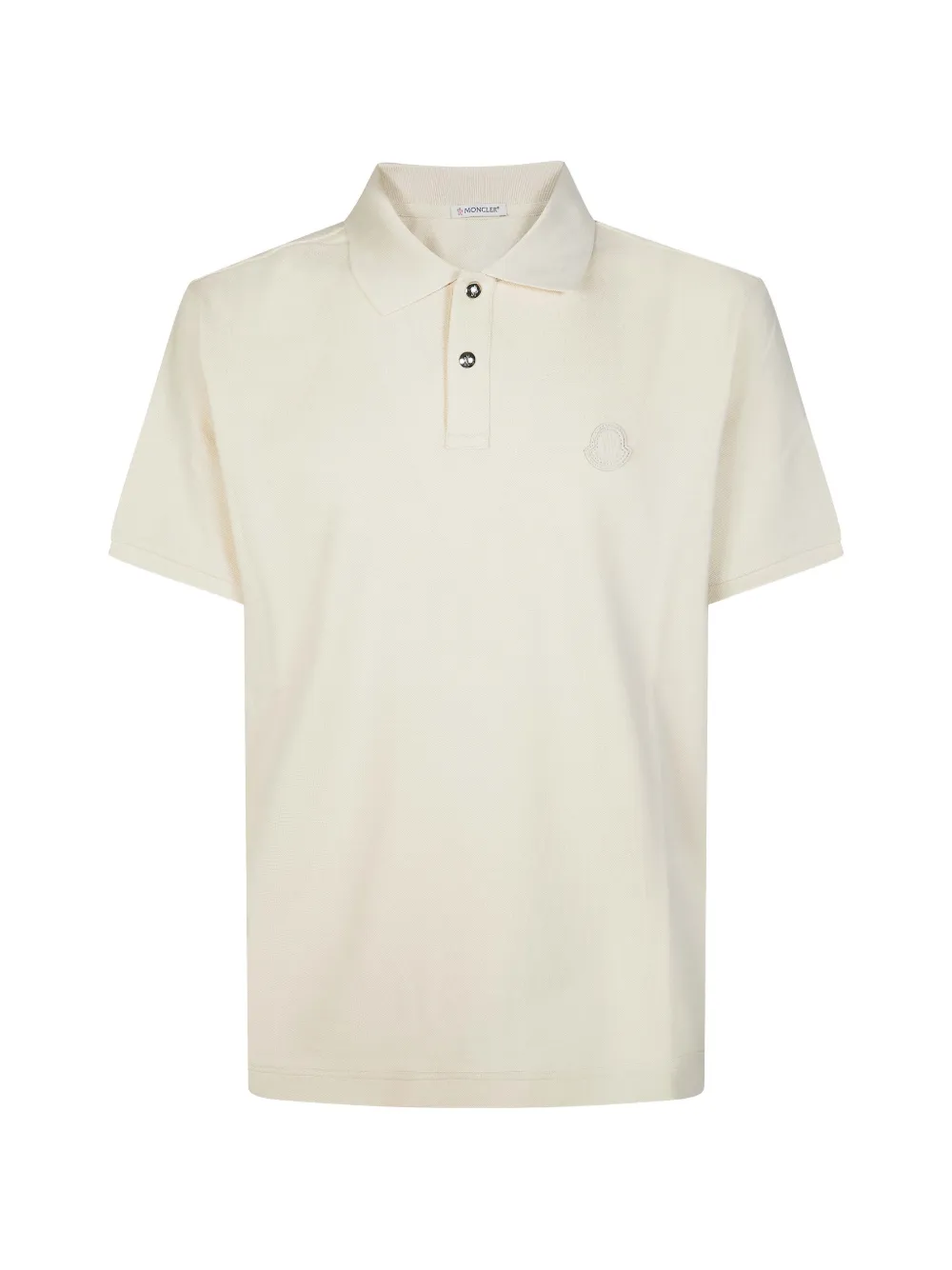 

Поло с застежкой на пуговицы и логотипом Moncler, бежевый