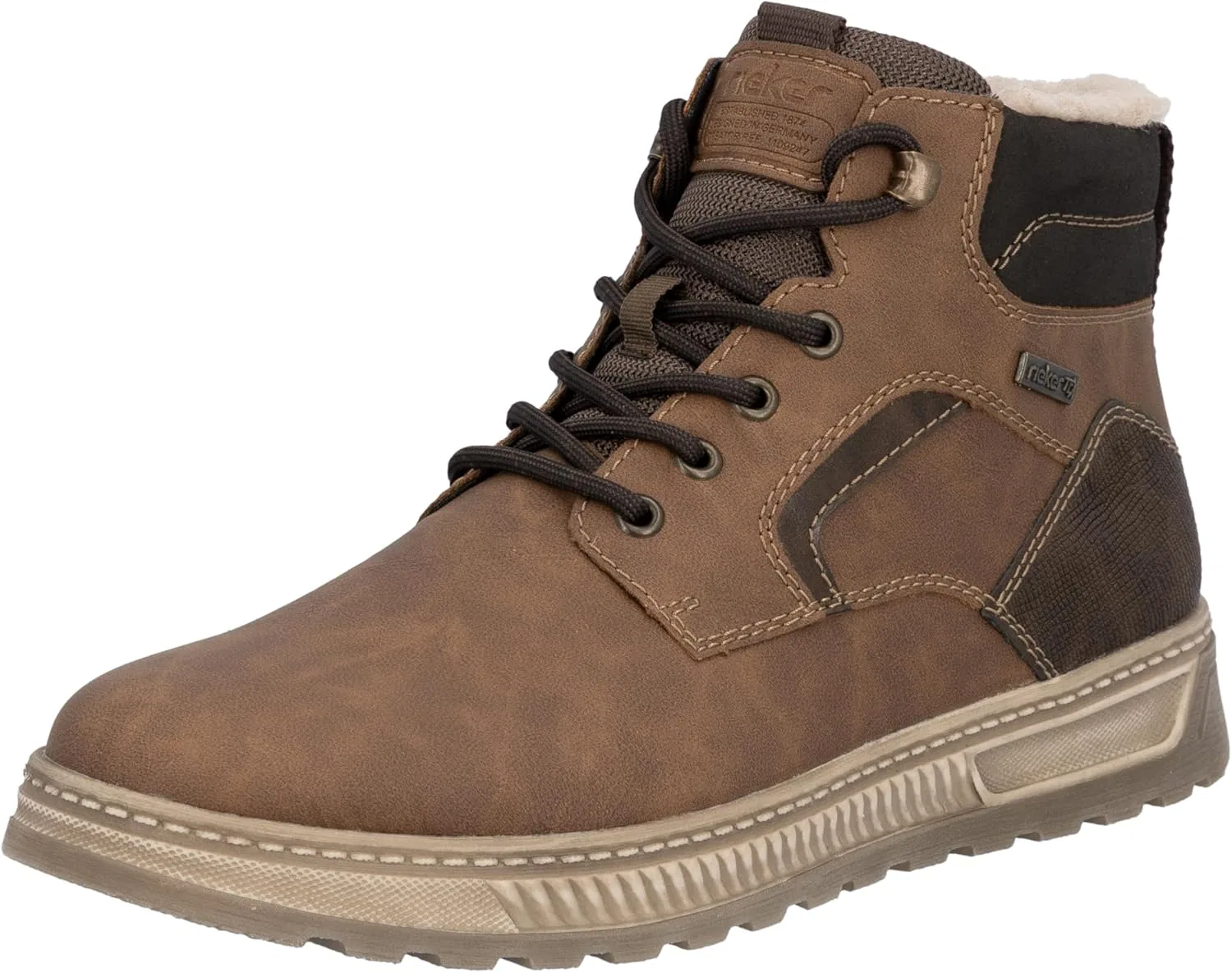 Мужские высокие кроссовки Rieker 37005, Brown 24