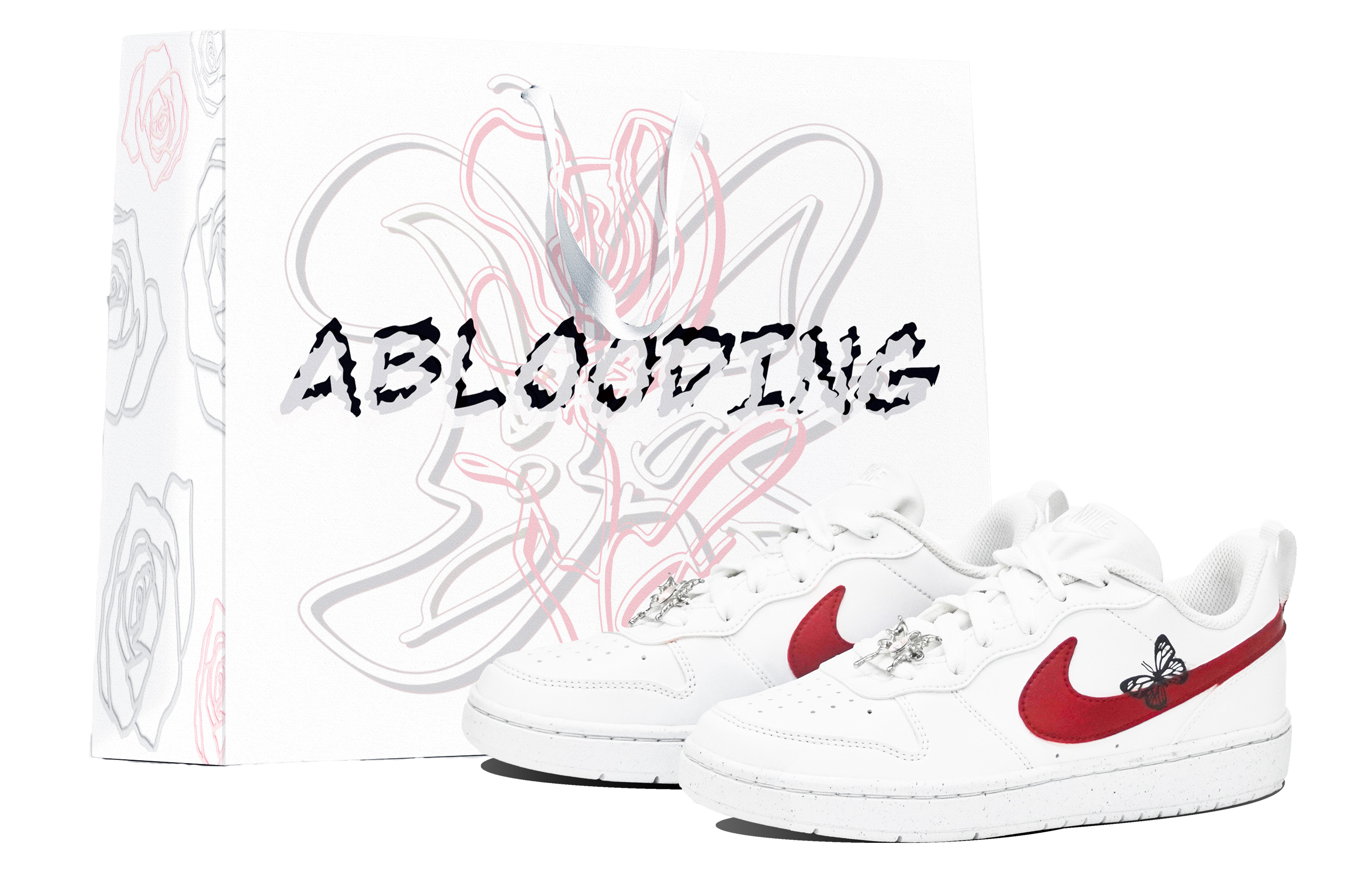 

Низкие детские кроссовки для скейтбординга Court Borough для подростков Nike, красный
