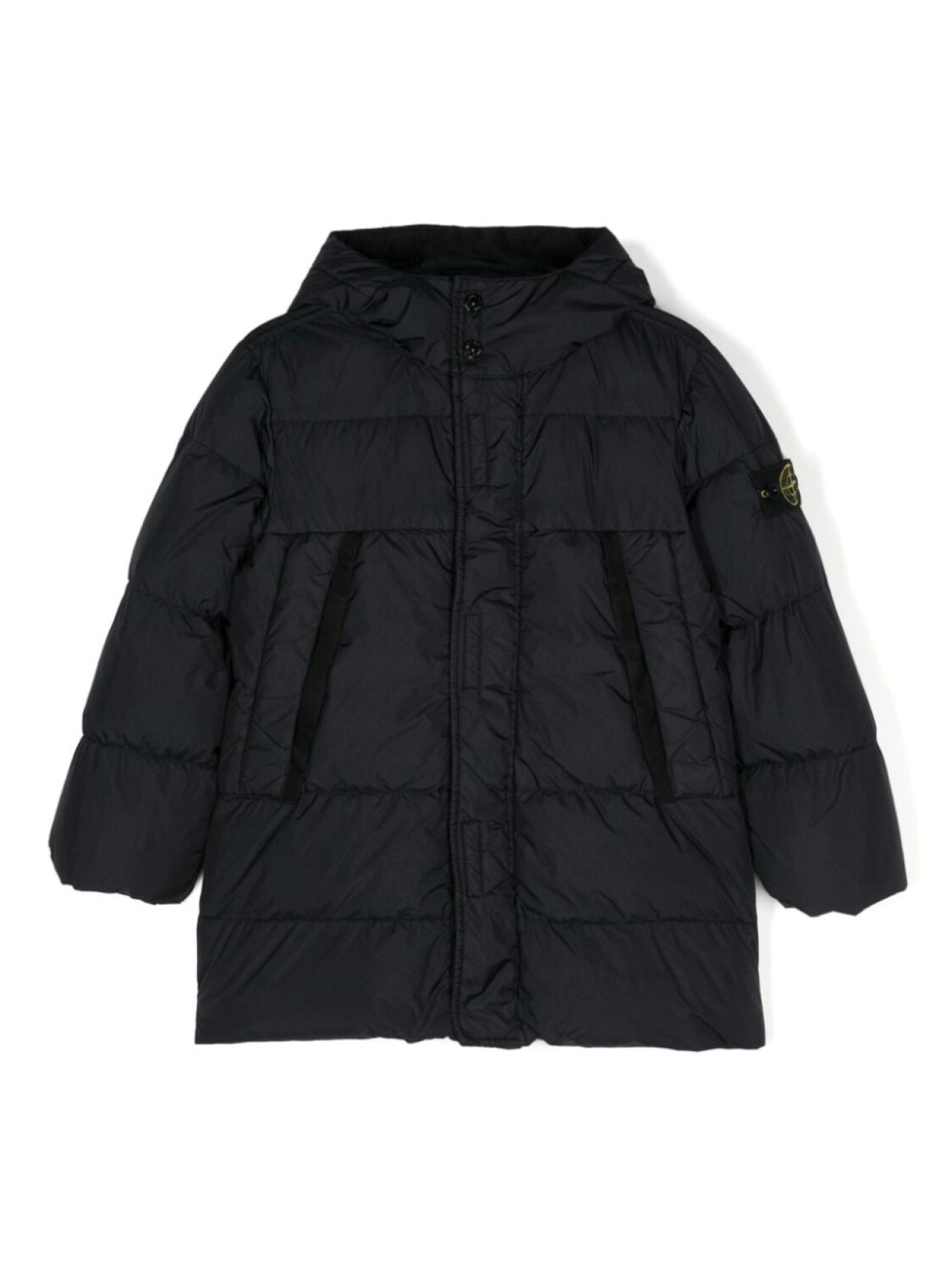 

Stone Island Junior пуховик с нашивкой Compass, черный