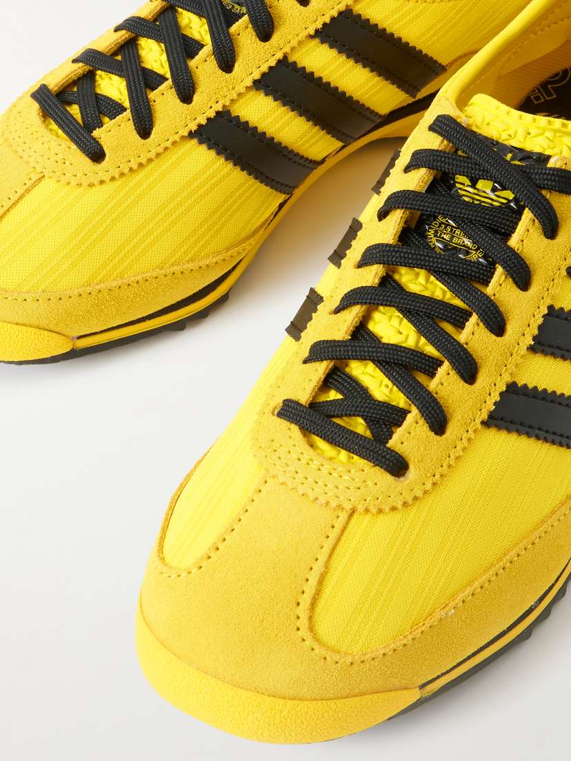 Кроссовки Sl 72 og из замши и жаккарда с кожаной отделкой Adidas Originals, желтый — фото 4