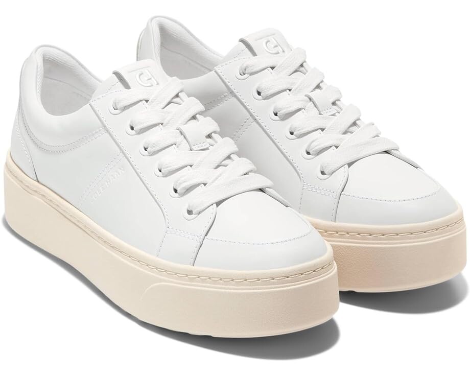 Кроссовки Cole Haan Grandpro Max Platform Sneakers, цвет Optic White/Ivory