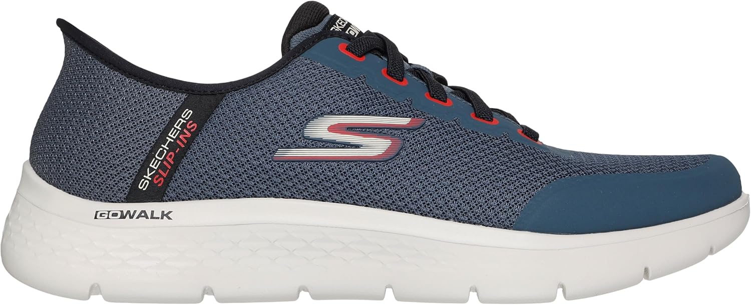 Мужские кроссовки для ходьбы Skechers Performance Slip-ins: GO Walk Flex-Netro, Slate — фото 4