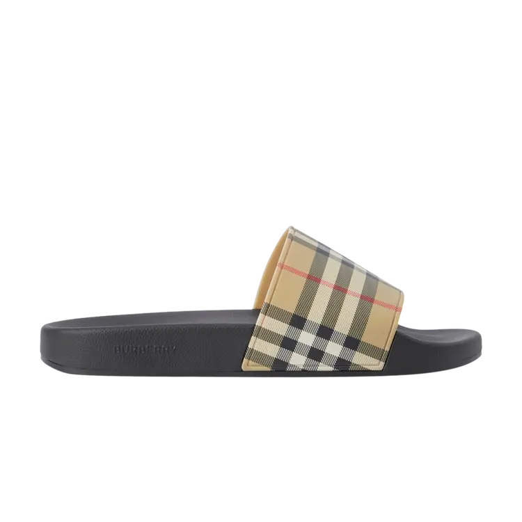 

Кроссовки Burberry Wmns Check Print Slide, бежевый