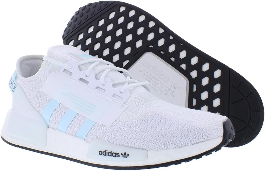 Мужские кроссовки adidas Originals NMDR1.V2, белый/черный/синий — фото 2