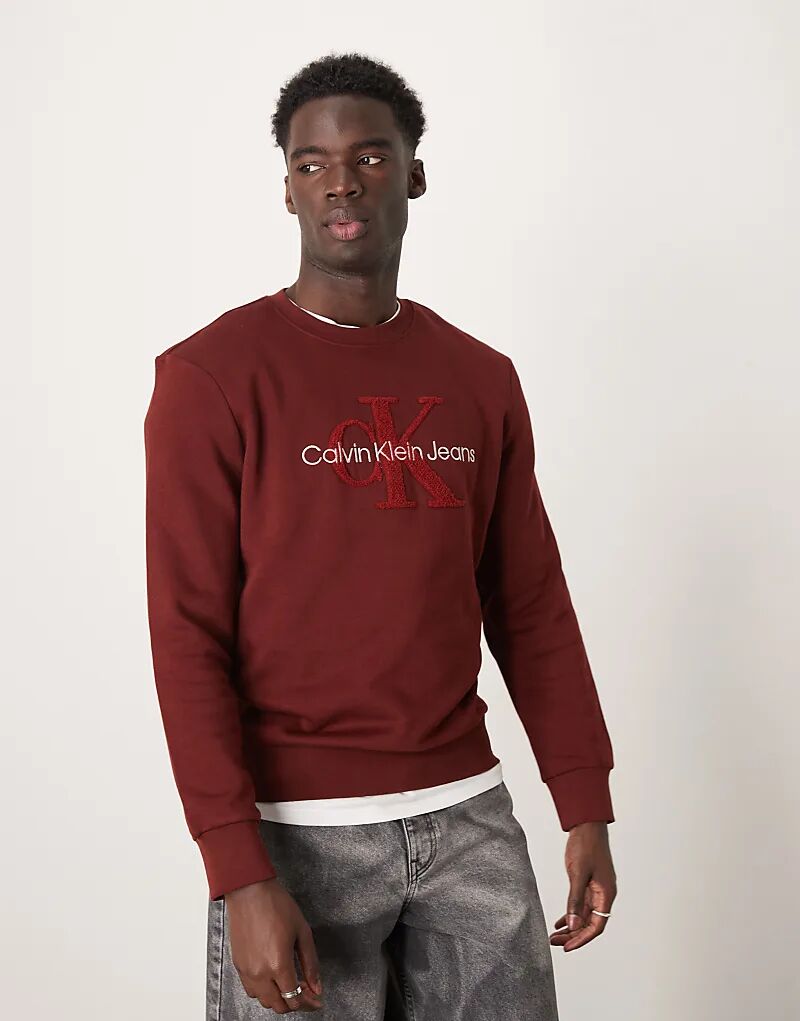 

Толстовка monologo archive с круглым вырезом красного цвета Calvin Klein Jeans
