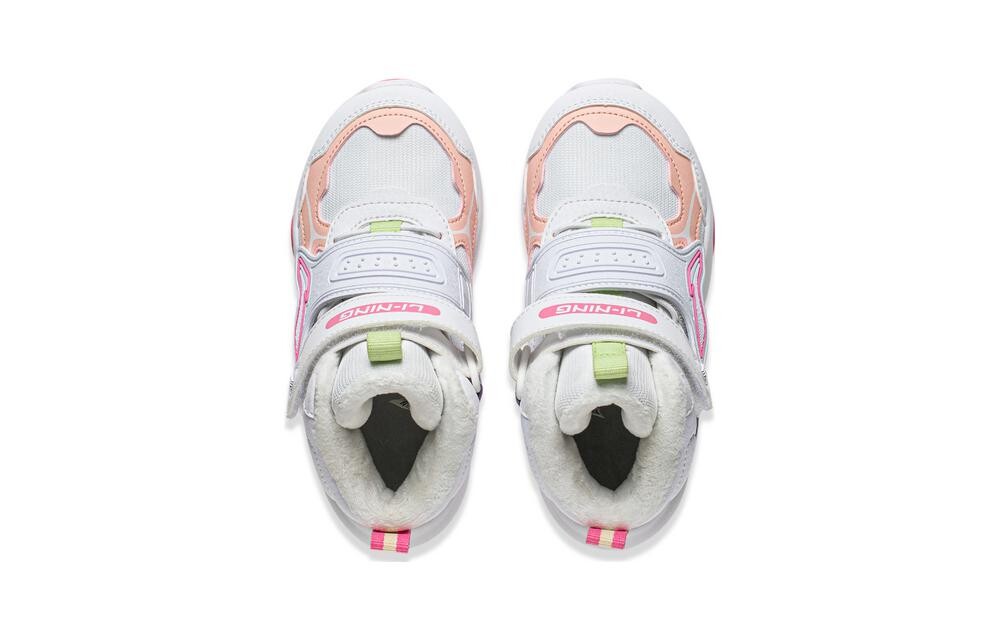 Кроссовки LINING YOUNG Kids Outdoor Shoes PS High-top Standard White/peach Orange, оранжевый — фото 4