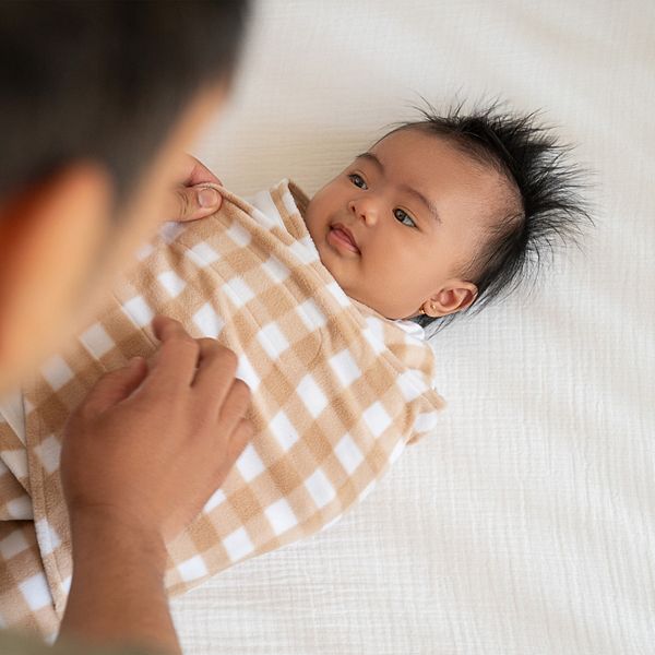Спальный мешок Sleepsack small baby swaddle Halo, Gingham Tan — фото 2