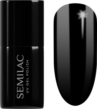 

Гибридный лак для ногтей Semilac UV Hybrid Black & White, 031 Black Diamond 7 ml