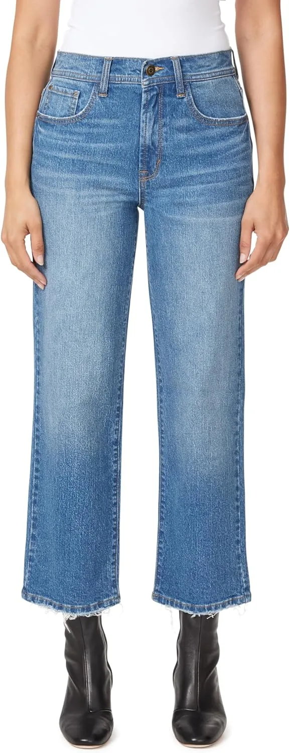 

Джинсы Kensie для женщин Mila Retro Luxe, расслабленный прямой крой, высокая посадка, длина по внутреннему шву 27 дюймов