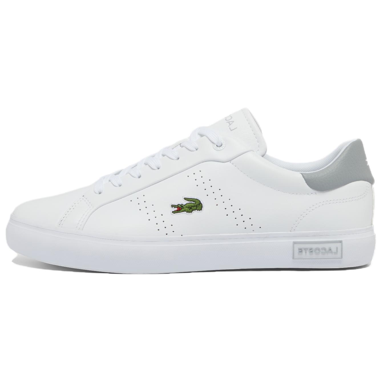 

LACOSTE Кроссовки для скейтбординга Powercourt 2.0 Low Top, мужские, белые, серые
