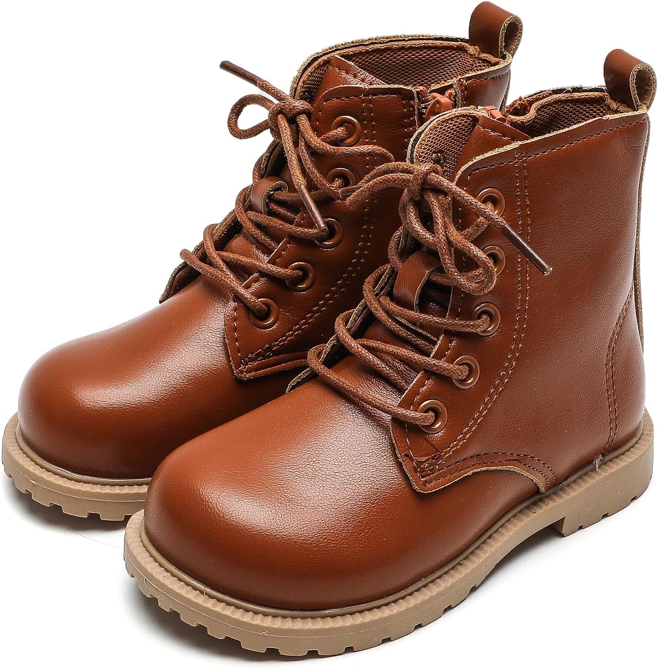 

Детские зимние ботинки Komfyea Autumn кожаные с молнией и шнуровкой (для малышей и детей младшего возраста), Mgbrown25