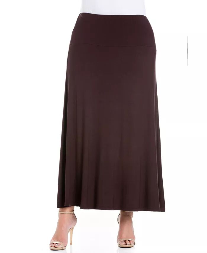 

Юбка макси больших размеров 24seven Comfort Apparel, коричневый