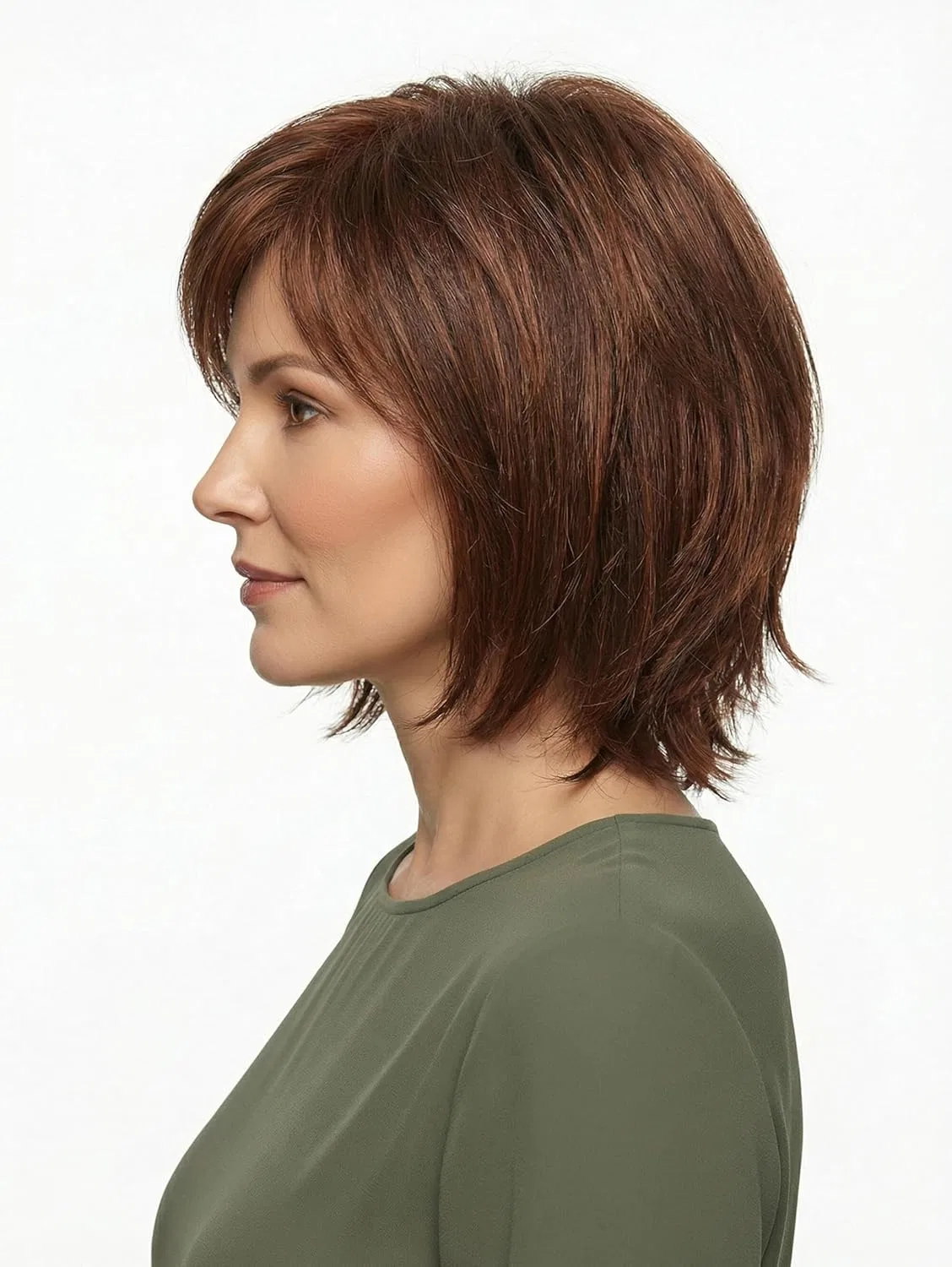 Женский парик «Heidi» из синтетических волос от Lofty Lofty, Medium/Light Reddish Brown — фото 3