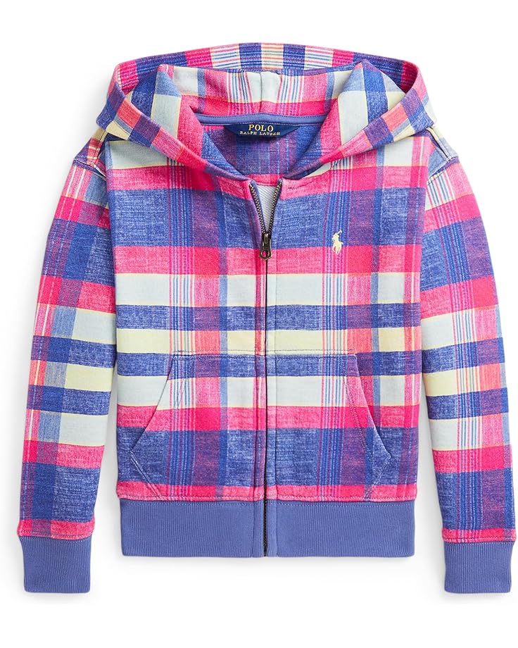 

Худи Polo Ralph Lauren Kids Plaid Loopback Fleece Full-Zip Hoodie, цвет Nantucket Madras/Yellow