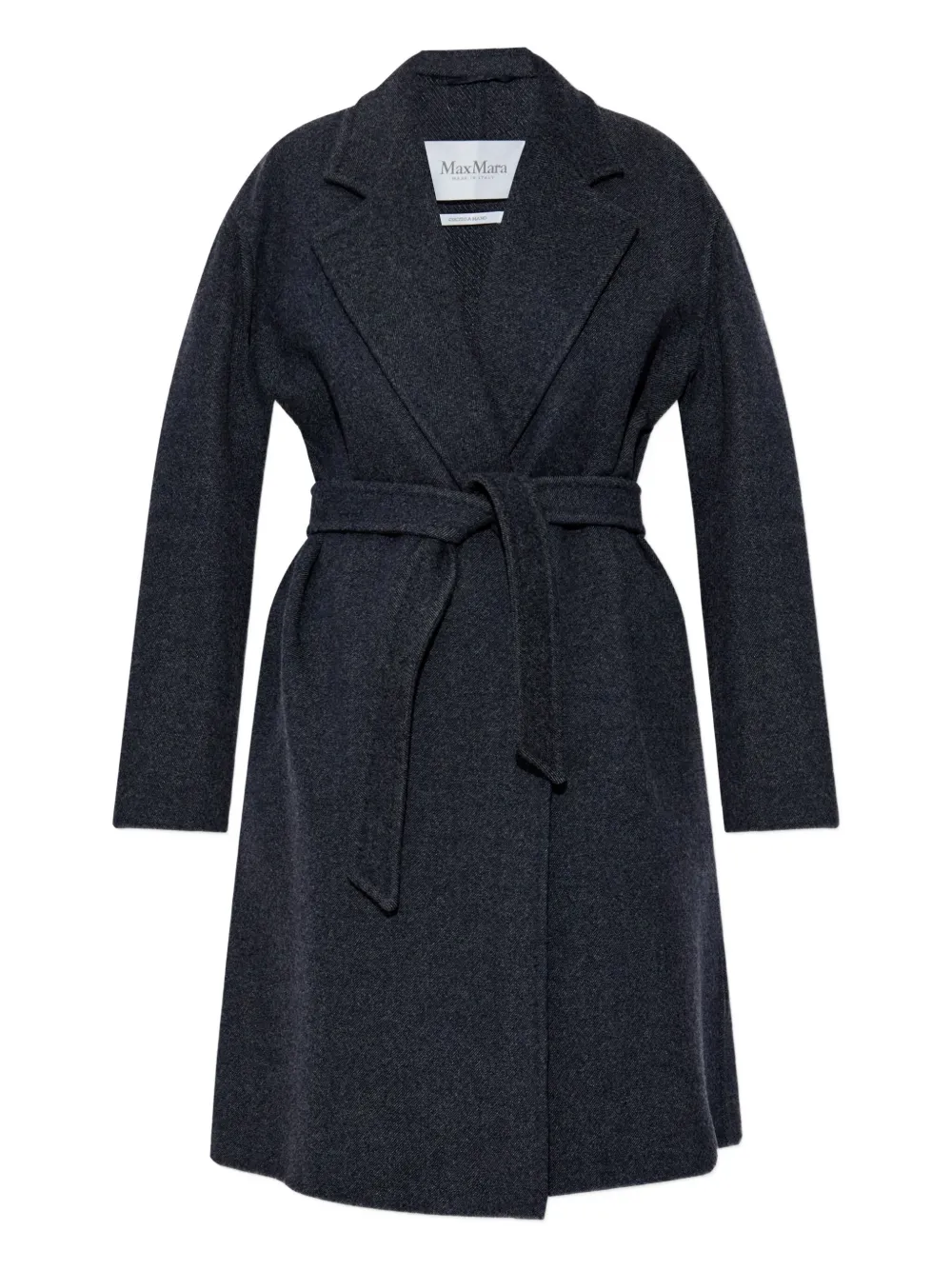 

Шерстяное пальто с поясом MAX MARA, синий