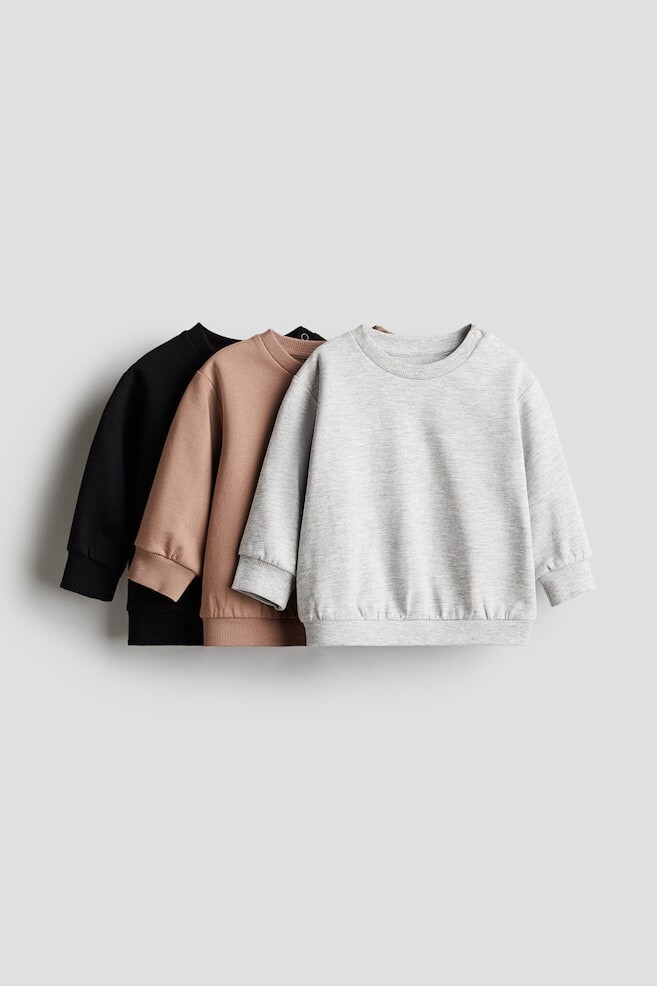 

3 хлопковых толстовки H&M, черный