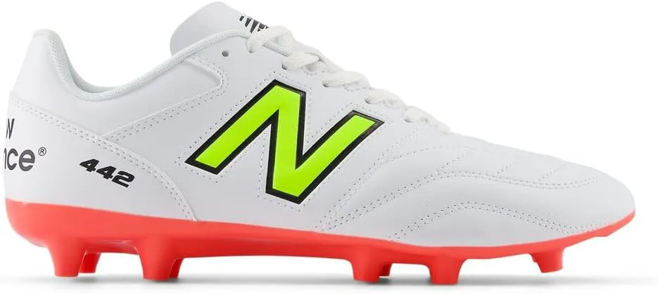 Футбольные бутсы New Balance Men's 442 Academy Fg V2, белый/красный — фото 2