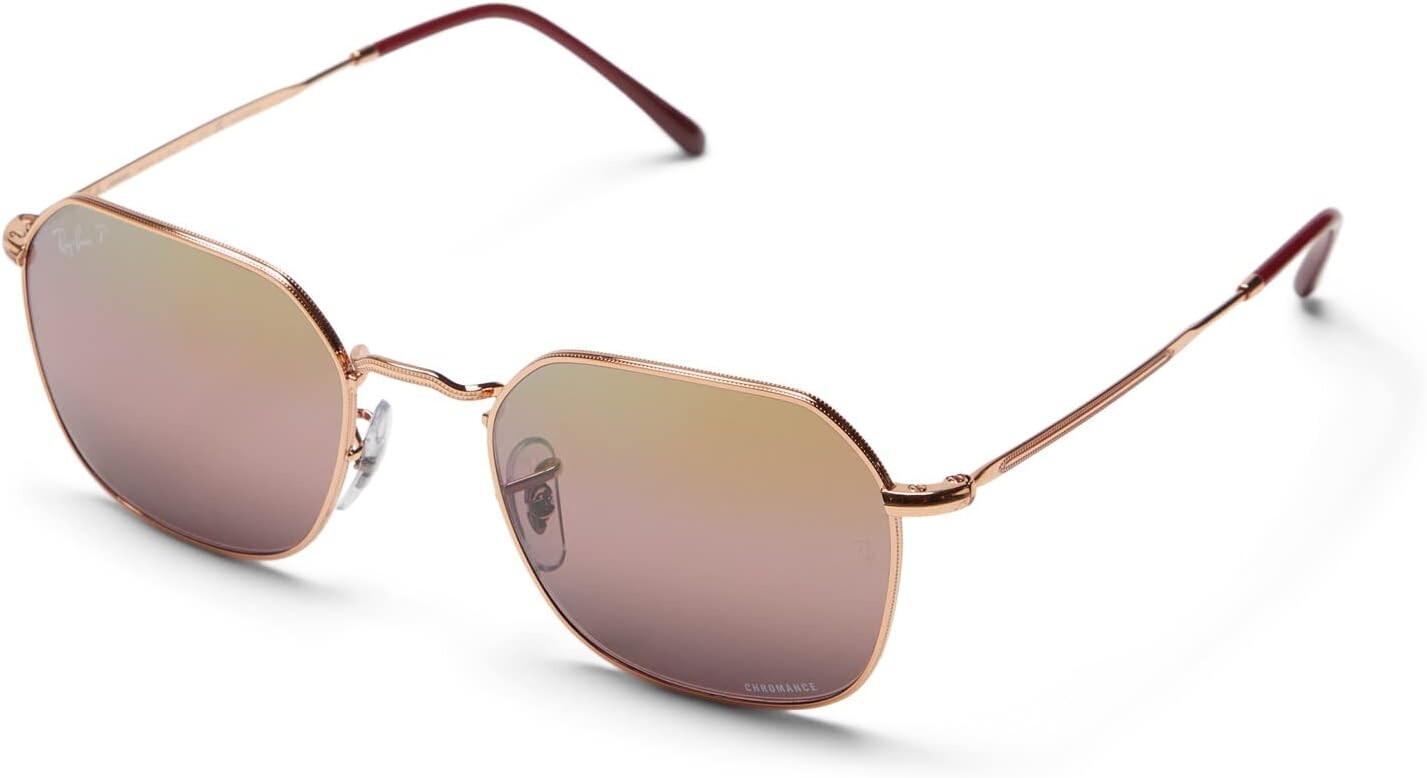 

Солнцезащитные очки 53 mm 0RB3694 Jim Ray-Ban, цвет Rose Gold/Red Mirrored Polarized